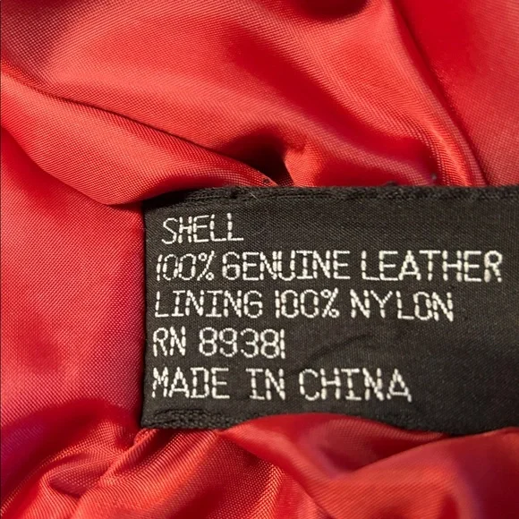 Women's VTG MPW Western 100% Red Fringe Leather Jacket , S , $59 - Picture 7 of 14